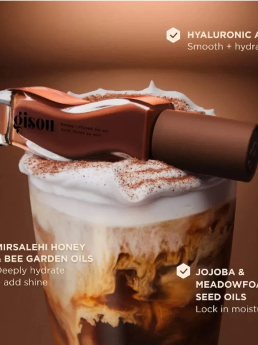 Gisou Honey Infused Lip Oil-Milky Mocha